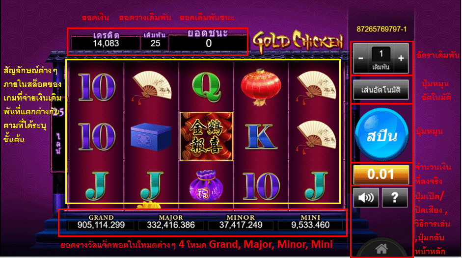 ทดลองเล่นไก่ทองให้โชค